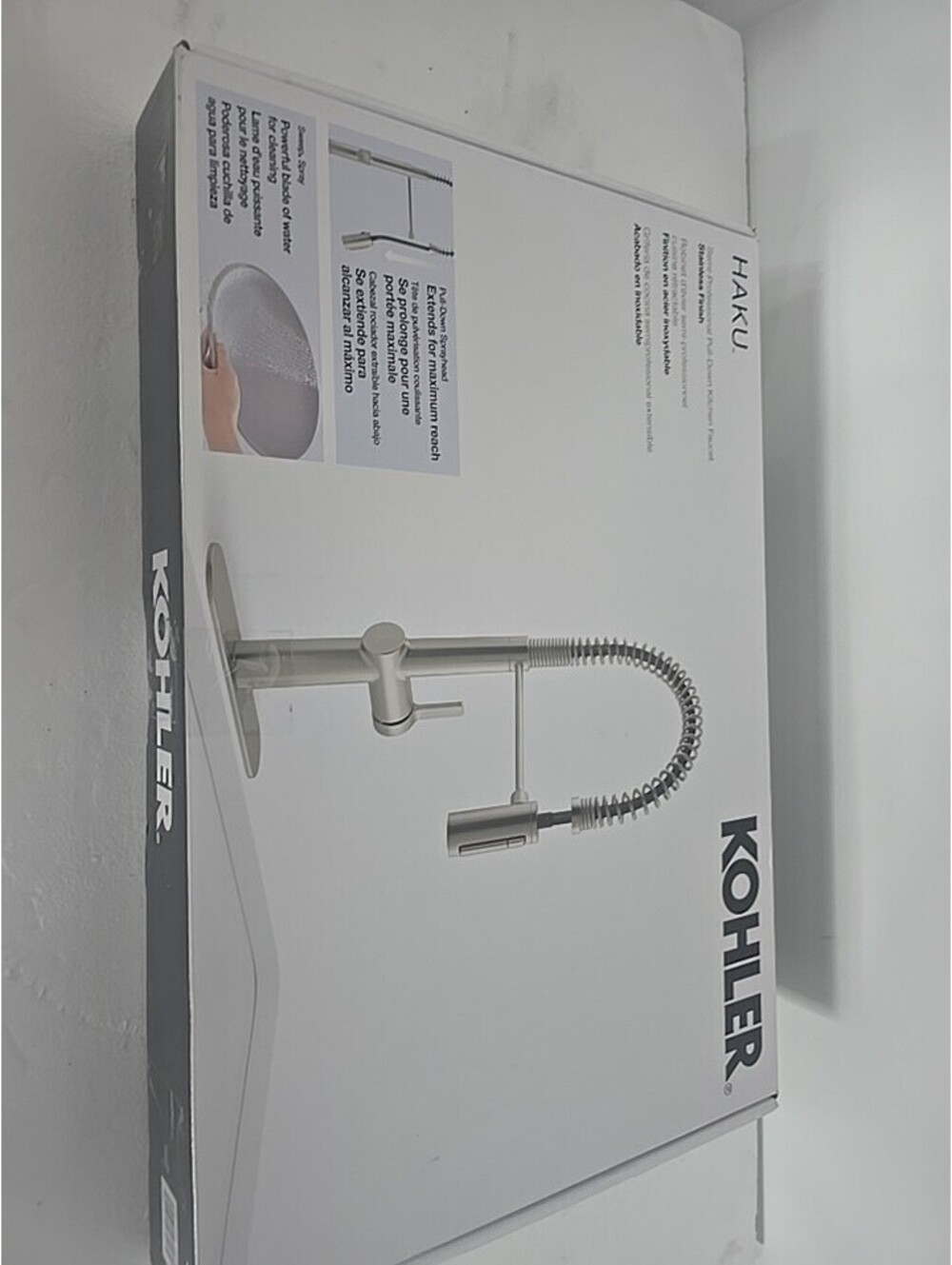 Kohler HAKU Semi-Professional Pull Down Kitchen Faucet Stainless Steel